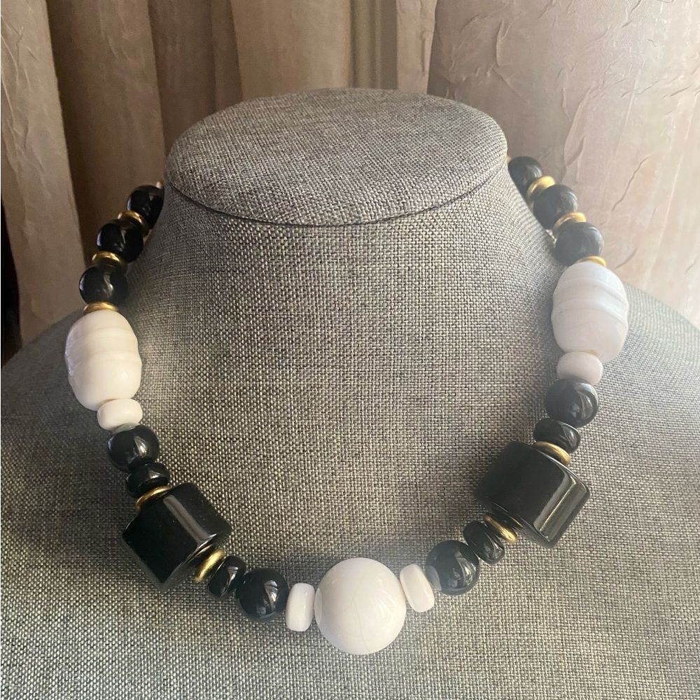 Vintage Black & White Necklace